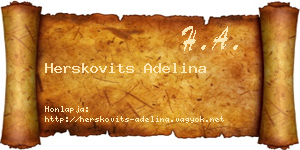 Herskovits Adelina névjegykártya